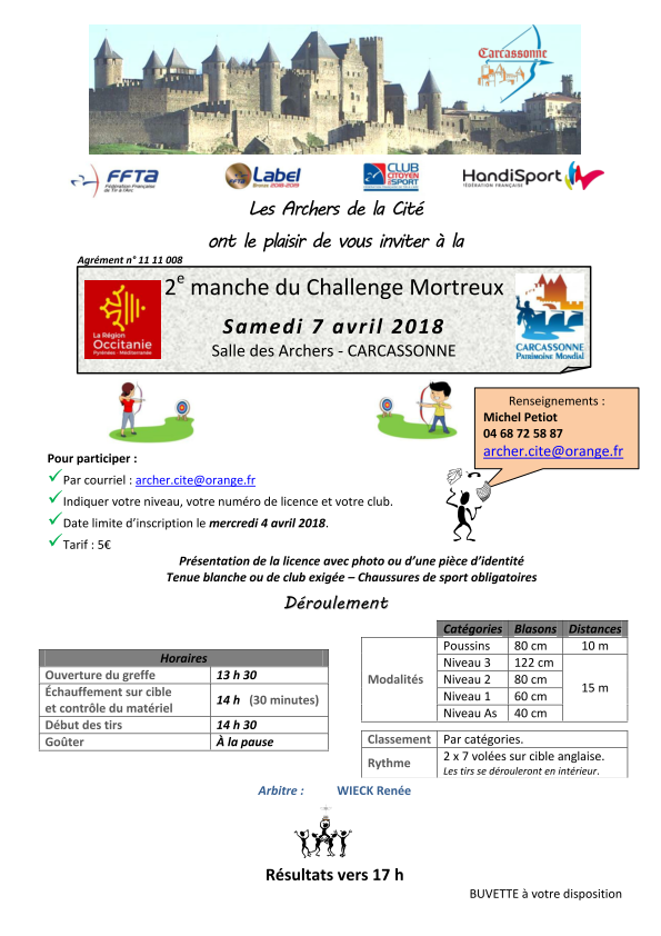 Challenge Mortreux Carcassonne le 7 avril 2018